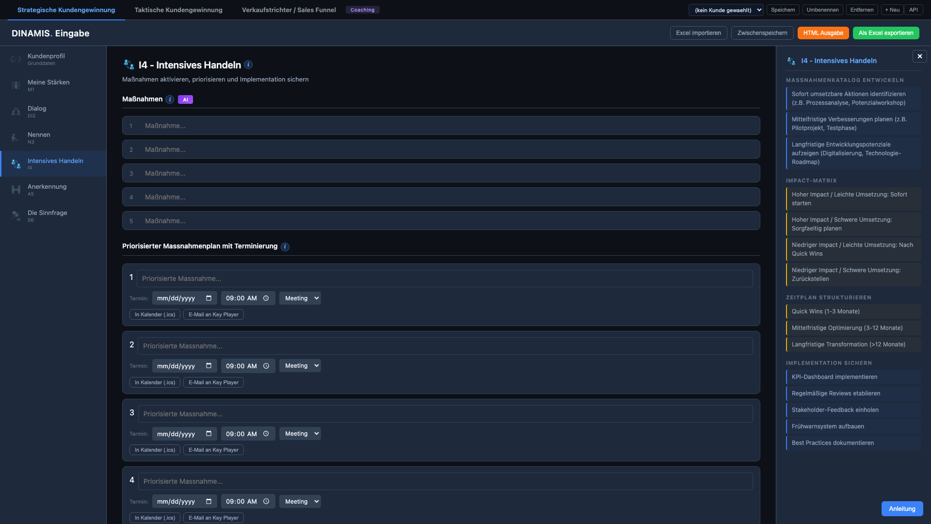 DINAMIS Strategische Kundengewinnung Screenshot