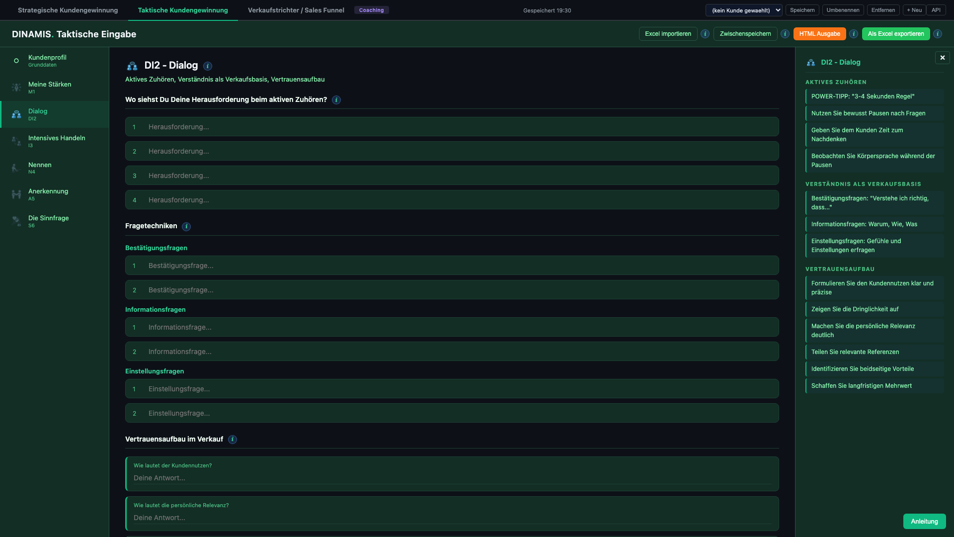 DINAMIS Taktische Vorbereitung mit KI Screenshot